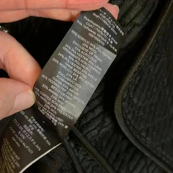 Tory Burch Beaded chevron-jacquard coat Size 10 - Picture 10 of 11